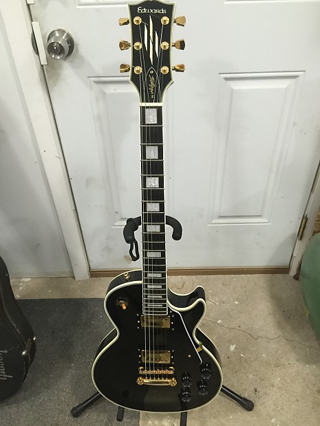 Edwards By Navigator Les Paul Custom Eraly 90s Black | Reverb