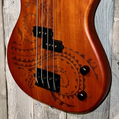 Luna Tattoo Short Scale 30"  Bass Natural Satin  ,Cool Looking great Playing, In Stock & Ships Fast ! image 5
