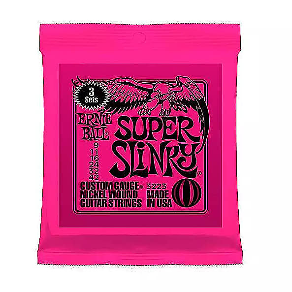 Ernie Ball 3223 Super Slinky Nickel Wound Electric Guitar Strings 3-Pack image 1