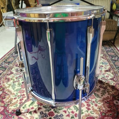 Pearl MLX All Maple 16"X16" Floor Tom Sheer Blue 80's to 90's Sheer Blue image 9