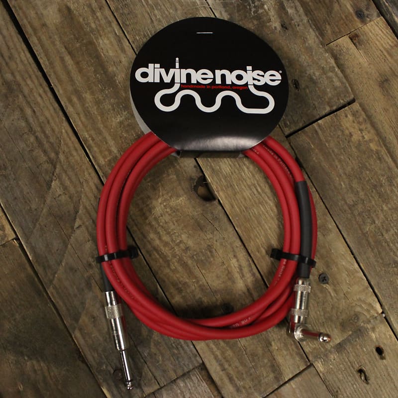 Divine Noise StraightRight Angle 10ft Instrument Cable Red Reverb