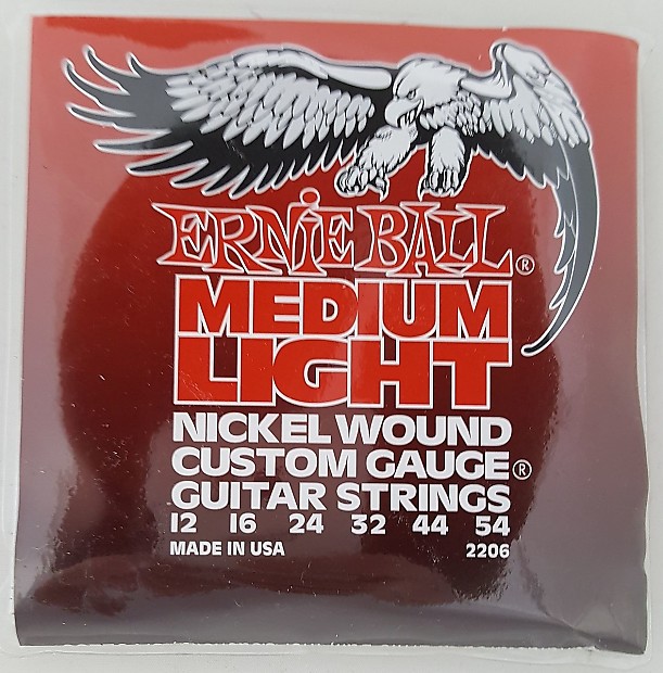 Ernie Ball 2206 Medium Light Nickel Wound Electric Guitar Strings w/ Wound G (12-54) image 1