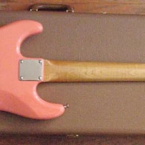 Rare ~ Custom Hand Built Dominick Ramos Stratocaster Style   7 Seven String Shell Pink Strat image 13