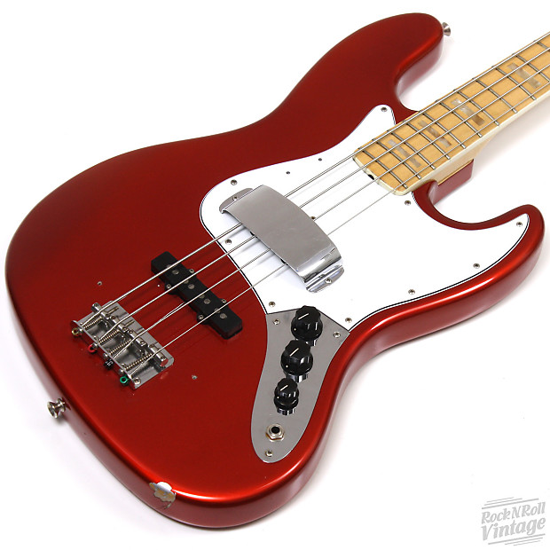 Fender Jazz Bass Candy Apple Red 70s Neck / MIJ Body | Reverb