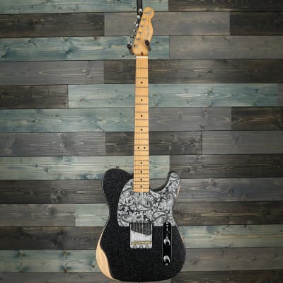 Fender Brad Paisley Esquire Electric Guitar, Maple Fingerboard, Black Sparkle image 2