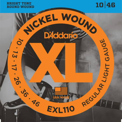 D'Addario EXL110 Nickel Wound Electric Guitar Strings, Regular Light, 10-46 image 1