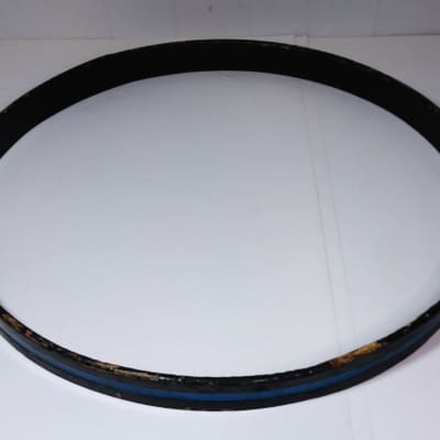 Ludwig 22" Bass Drum Hoops Black w/ Red and Blue Sparkle Inlay- Vistalite? 1970's (?) image 12