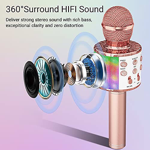 Microphone De Karaoké Sans Fil Bluetooth Pour IPhone, Android, Micro  Portable Pour KTV, Home, Party Or - Microphone