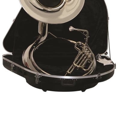B - U.S.A. WSP-NK Sousaphone Tuba Nickel w/Deluxe Plush Line Durable Hard Case & White Gloves image 1