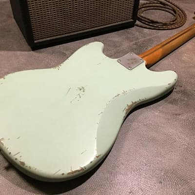 Relic Squier Mustang Electric Guitar Road Worn Surf Green