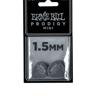 Ernie Ball 1.5mm Black Mini Prodigy Picks 6-Pack P09200 image 2