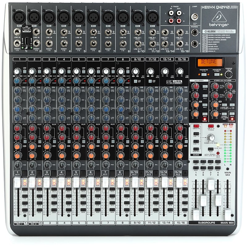 Behringer QX2442USB 24-Input 4 2-Bus Mixer XENYX | Reverb