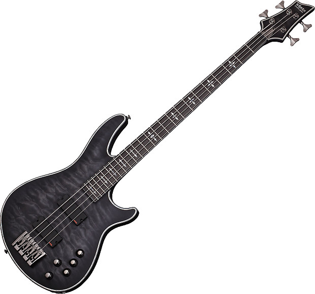 Immagine Schecter Hellraiser Extreme-4 Active 4-String Bass See-Thru Black Satin - 1