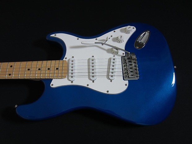 Austin AST 100 Strat Style Electric Guitar Metalic Blue image 1