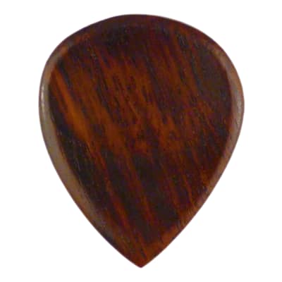 Rosewood Guitar Or Bass Pick - 3.0 mm Ultra Heavy Gauge - 351 Groove Shape - Natural Finish Handmade Specialty Exotic Plectrum - 12 Pack New
