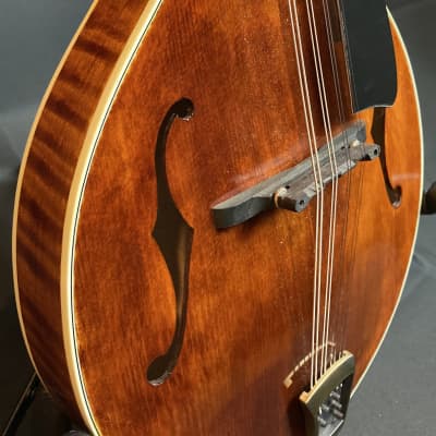 2020 Dearstone A5LC A-Style Mandolin Flamed Transparent Amber Finish image 6