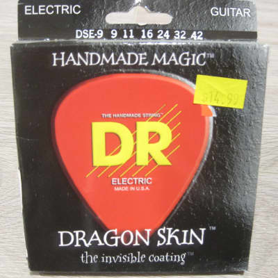 DR DSE-9 Dragon Skin K3 Coated 9-42 Electric Guitar Strings DSE9 - 2 Packs image 1
