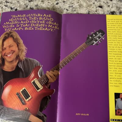 Hamer Catalog 1996 Standard artist Archtop eclipse 12 string special mirage Duo Tone. P-90 T 51 vintage S Daytona Californian chaparral bass Cruise bass slammer image 5