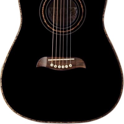 Oscar Schmidt - OGHSB-A - 1/2 Size 6-String Acoustic Guitar - Black Gloss Finish for sale
