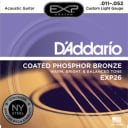 D'addario EXP26 Coated Phosphor Bronze, Custom Light, 11-52  Acoustic Strings