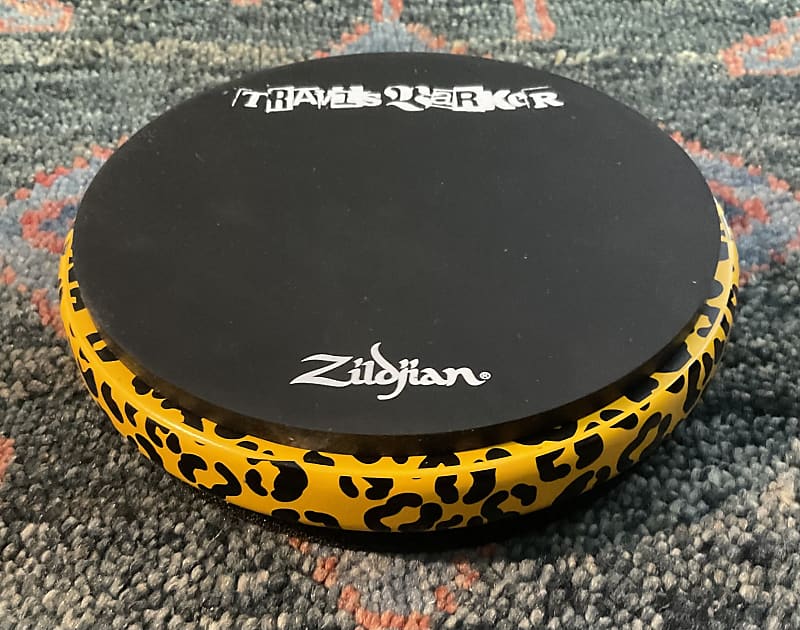 Zildjian Travis Barker Practice Pad - 6 inches, Orange Cheetah Print image 1