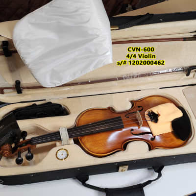 Cecilio 4/4 Advanced Level Violin Featuring Aged 7+ Years - Solid Spruce Top Highly Flamed One-Piece Maple Back and Sides All-Ebony Components, Independent Fine-Tuners, Brazilwood Bows, Hand-Rubbed Oil Finish... image 10