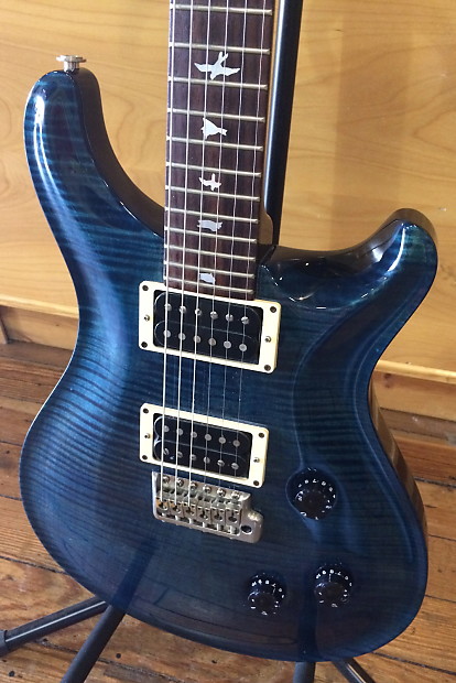 Paul Reed Smith Custom 24 10 Top w/ Birds 1994 Blue