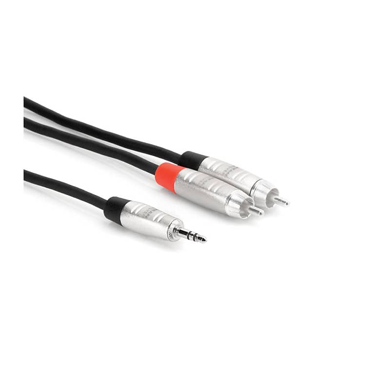 Hosa - Pro Stereo Breakout REAN 3.5mm TRS male to Dual RCA male, 6ft image 1
