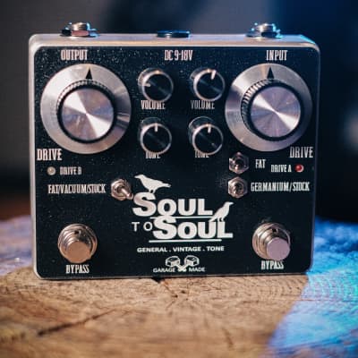 General Vintage Tone Soul to Soul Dual Legendary SRV Preamps pedal Fx By GVT Analog audio  Silver bl image 4