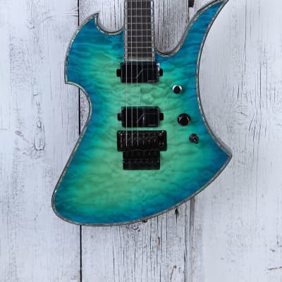 BC Rich Mockingbird Extreme Series Electric Guitar with Floyd Cyan Blue Finish image 3