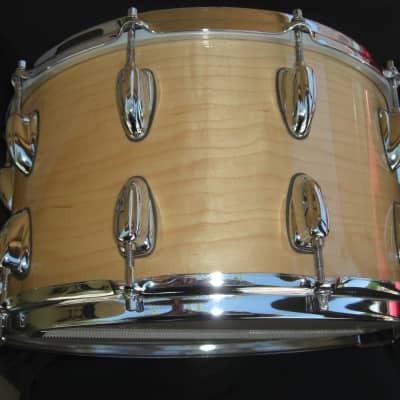 Slingerland 14x8 snare drum 20 lugs, Stick saver hoops 80s/90s - Natural Maple Gloss image 22