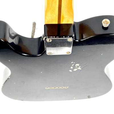 2007 Fender Custom Shop '51 Double Esquire 2 Pickup Tortoise Guard Relic Black image 19
