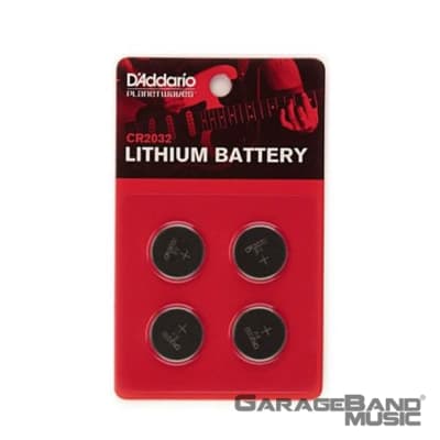 D'Addario PW-CR2032-04 Lithium Tuner Battery, 4-pack image 1