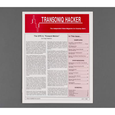 Transoniq Hacker Ensoniq User's Newsletter Issue #49
