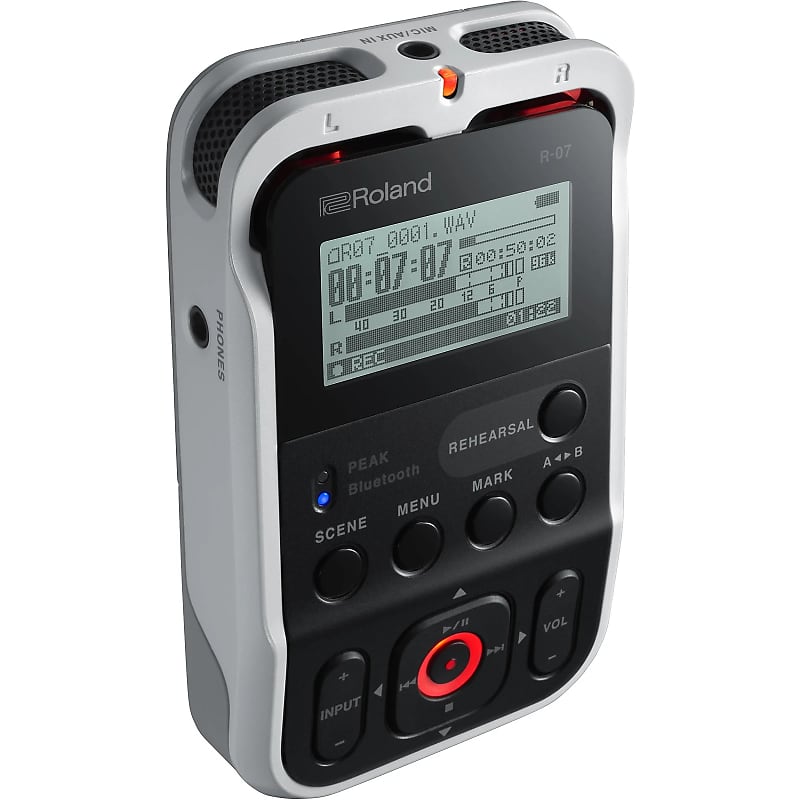 Roland R07WH Digital Handheld Recorder White Reverb