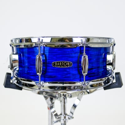 Barton Studio Custom 14X6.5 North American Maple Snare  - Dark Blue Ripple for sale