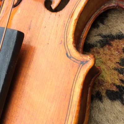 Violin Super Small Playable 10 1/4 Inches Long 1/128?? Full Purfling with Bow and Case image 5