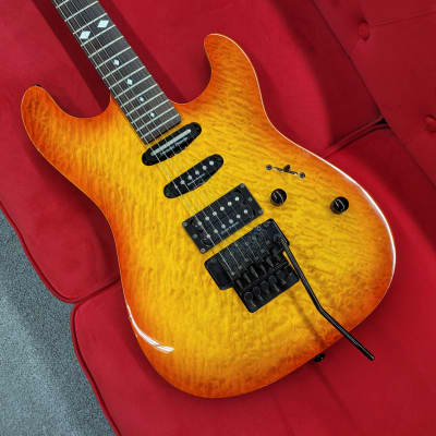 Schecter V-1 Plus 2001 - Quilt top electric guitar image 3