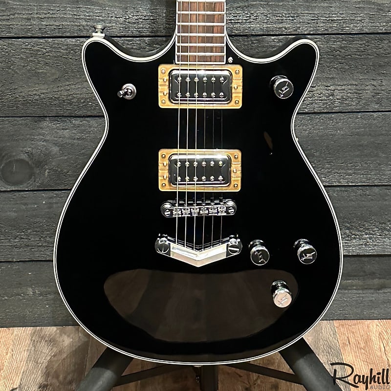 Gretsch G5222 Electromatic Double Jet BT V-Stoptail Black Electric Guitar image 1