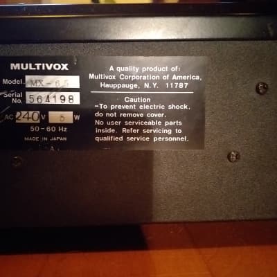Multivox MX-65 Polyphonic keyboard 1977 image 4