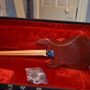 vintage 1970's fender precision bass guitar, has been modded. image 12