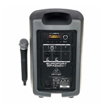 Behringer MPA200BT Portable PA with Wireless Handheld Microphone 2018 - Present - Black image 4