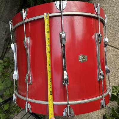 Ludwig 20” x 10” (Deep) - Red Marching / Concert Bass Drum Monroe Keystone image 3
