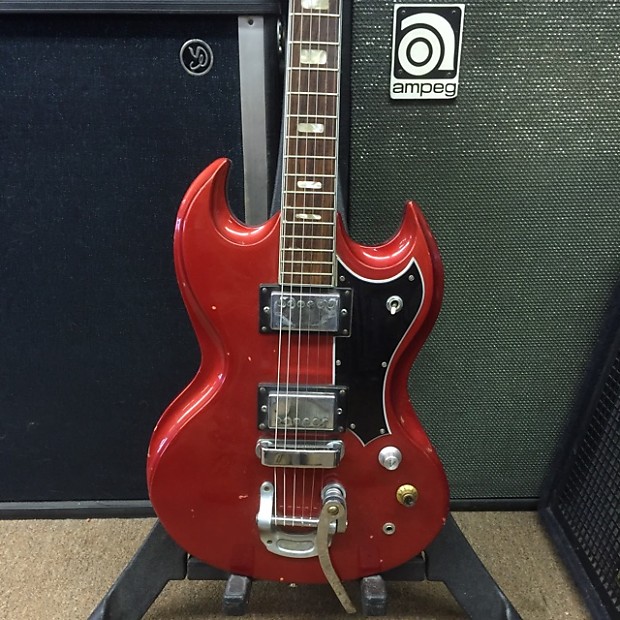 在庫処分セール 言い換え 70's Copy SG Japan Metalic Reverb | Red ギター
