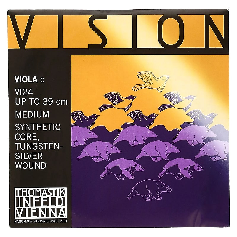 Thomastik-Infeld VI24 Vision Tungsten/Silver-Wound Synthetic Core 4/4 Viola String - C (Medium) image 1