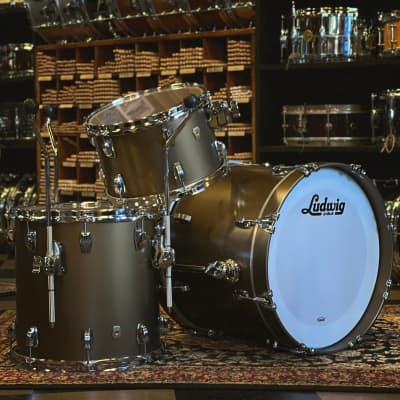 NEW Ludwig Classic Maple Bop (Jazzette) Outfit in Vintage Bronze Mist - 14x18, 8x12, 14x14 image 9