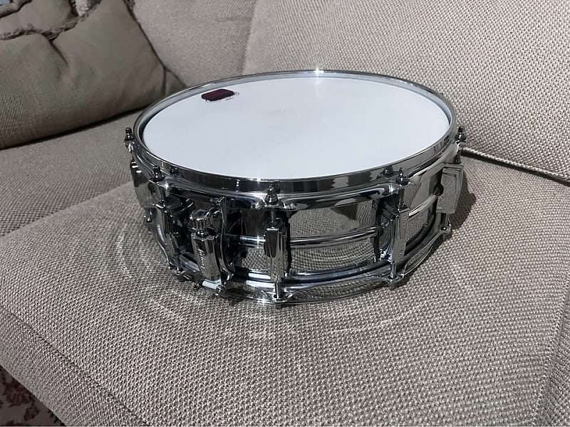 Ludwig LM400 Supraphonic 5x14" 10-Lug Aluminum Snare Drum 1985 - Present - Chrome-Plated image 1