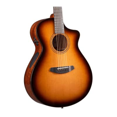 Breedlove Solo Pro Concert CE 6-String Red Cedar-African Mahogany Acoustic Electric Guitar with Ovangkol Bridge (Right-Handed, Edgeburst) image 5