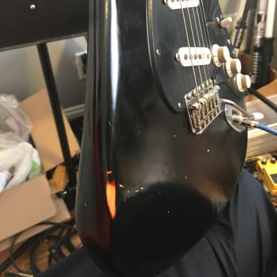 David Gilmour Inspired Replica Stratocaster Relic Aged Black Strat Partscaster image 4