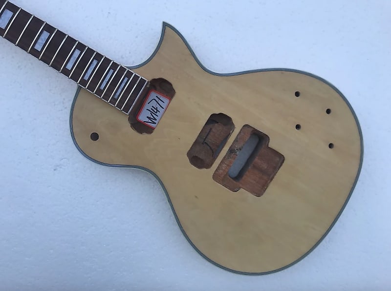 Unfinished Guitar LP Style Mahogany Body, Maple Top, Rosewood Reverb